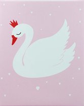 DW4Trading Peinture sur toile 22x27 cm toile avec cadre cygne