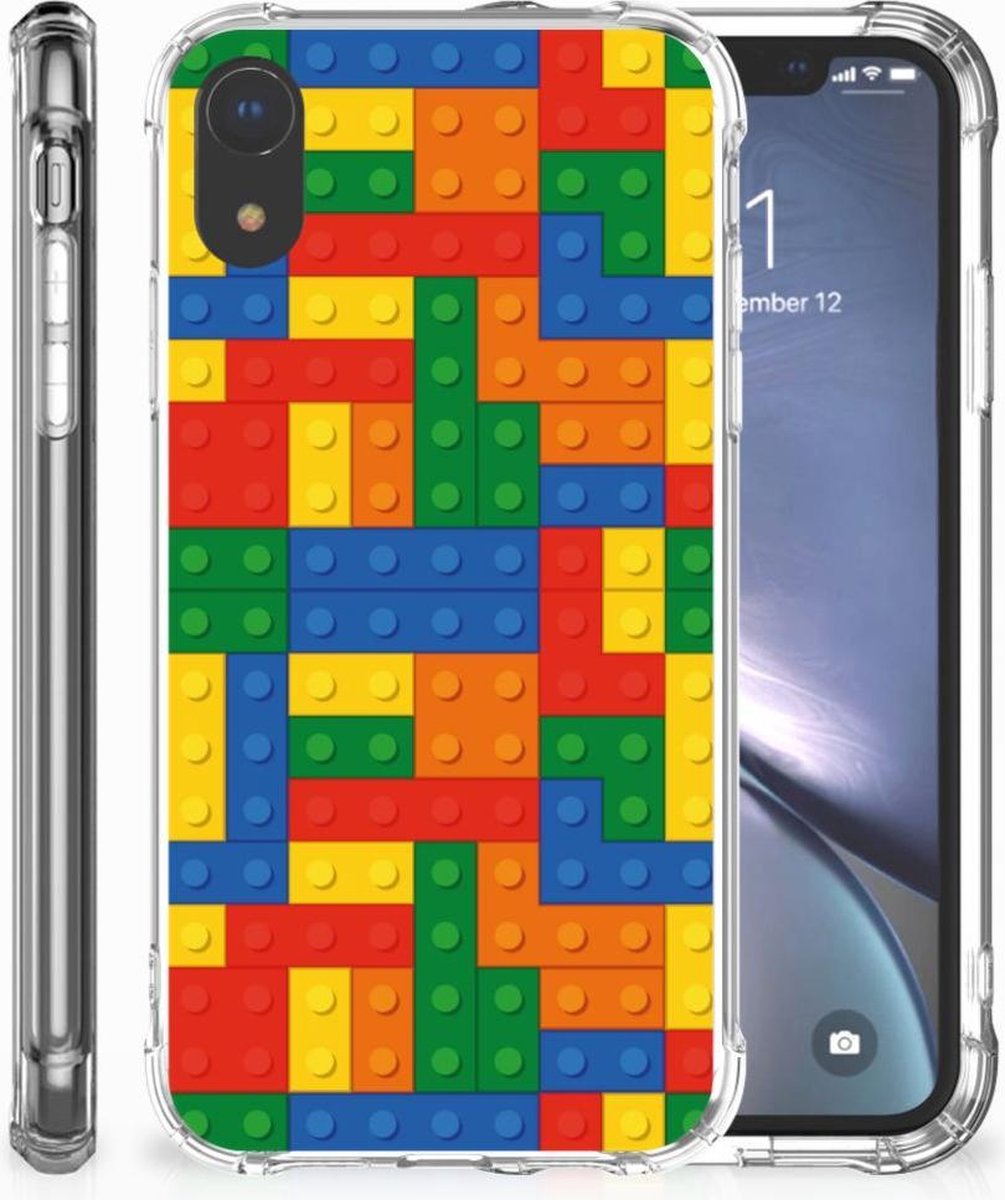 Apple iPhone Xr Doorzichtige Silicone Hoesje Blokken