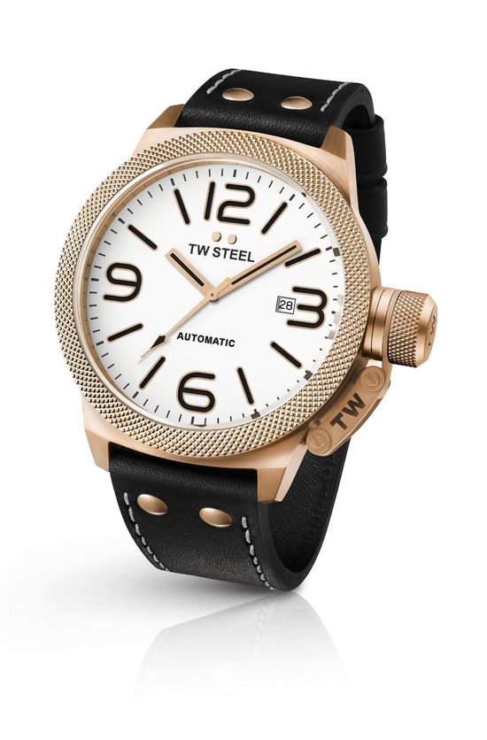 TW Steel Canteen Style Automaat TWA960- Horloge - 45 mm - Bruin | bol.com