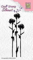 SIL004 Silhouette clear stamps flower-7