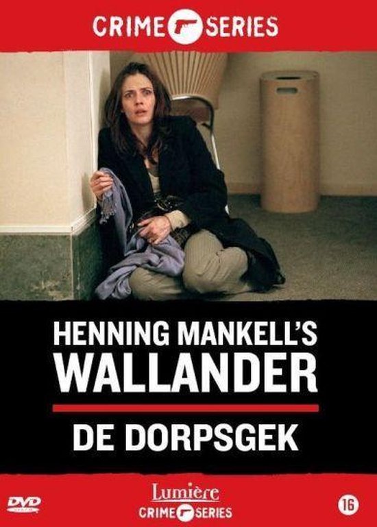 Een angstige vrouw met donker haar zit in de hoek, vasthoudend aan een paarse sjaal. Bovenin staat 'CRIME SERIES'.
