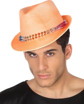 ATOSA ES - Oranje borsalino hoed voor volwassenen