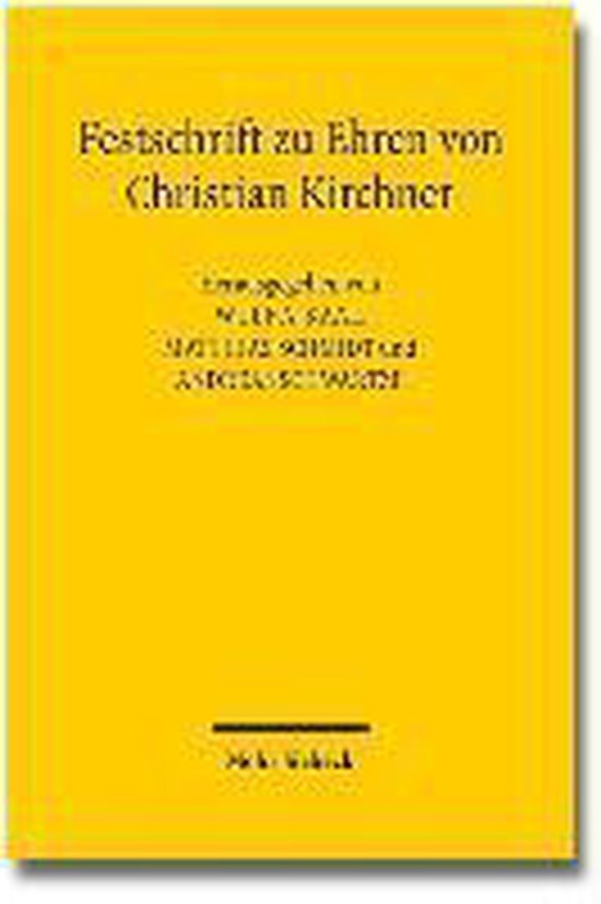 Festschrift zu Ehren von Christian Kirchner - cover