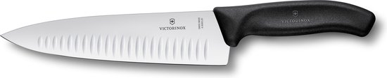 Victorinox Swiss Classic koksmes - 20cm - kuiltjes - fibrox - zwart