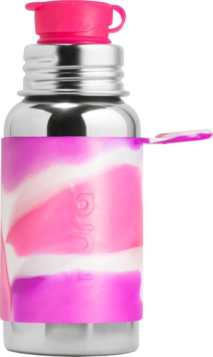 Pura sportfles - Plasticvrij - 550 ml - Roze Swirl