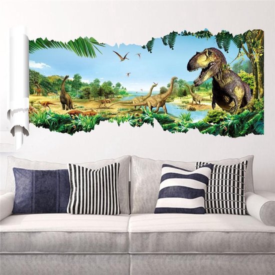 Autocollant mural dinosaure 3D | bol.com