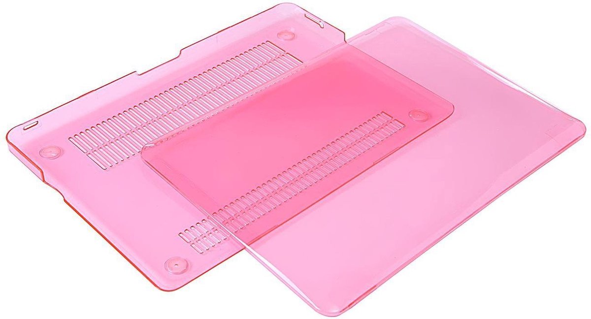 Macbook Case voor MacBook Air 13 inch (modellen t/m 2017) - Laptop Cover - Transparant Pink