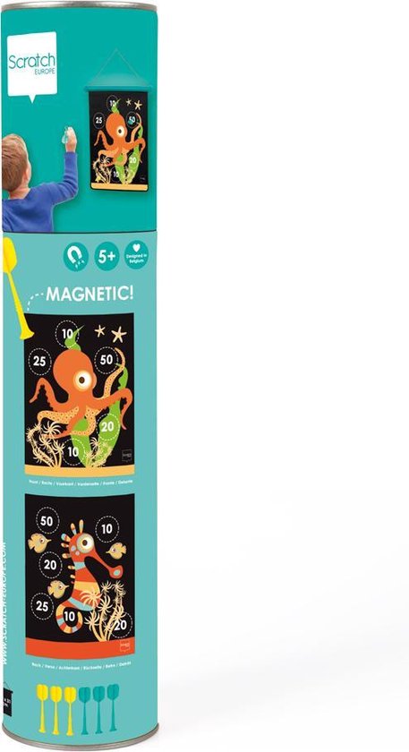 Thumbnail van een extra afbeelding van het spel Scratch Magnetisch Dartspel 40 X 31 Cm Oceaan
