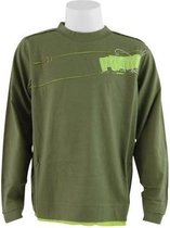 Puma Shift LS Tee - Sportshirt - Kinderen - Maat 92 - Burnt Olive; Light green