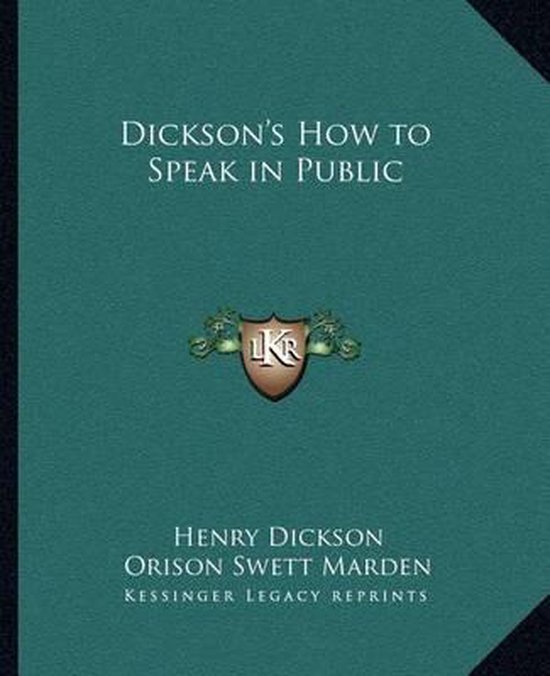 Dickson's How to Speak in Public - cover