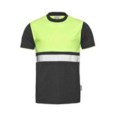 Santino Hivis t-shirt Hannover - 120149 - navy  / fluor geel - maat S