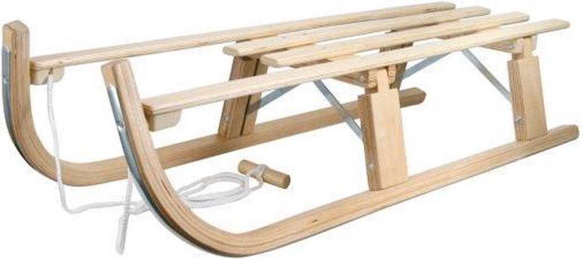 Houten Slee opvouwbaar 110 cm - foldable wooden sledge