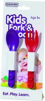 Placematix Lepel en Vork - Voor Kinderen - Rood/paars - Set van 2 stuks