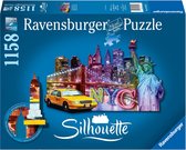 Ravensburger puzzel Skyline, New York Silhouette - Legpuzzel - 1158 stukjes