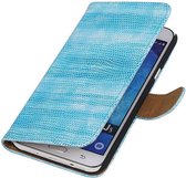 Etui Portefeuille Bookstyle pour Samsung Galaxy J5 Mini Snake Blauw - Housse Etui