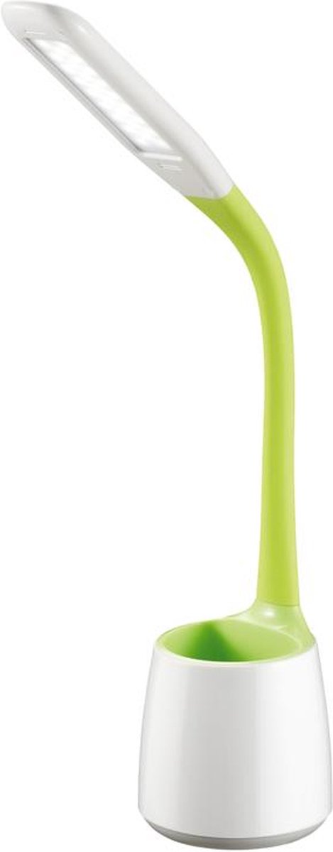 Platinet bureaulamp met pennenbak - Groen [43598]
