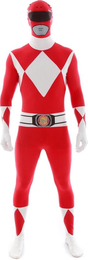 Rood Morphsuit™ Power Rangers™ kostuum voor volwassenen - Verkleedkleding - 180 cm" bol.com