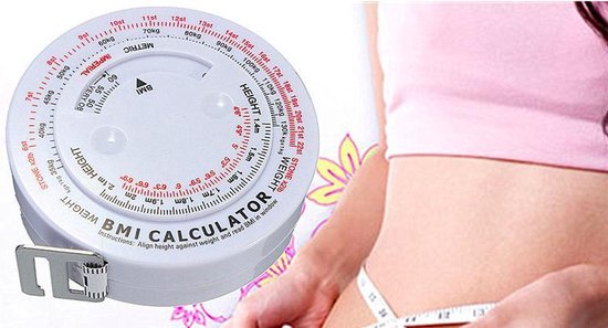 Omvangmeter tot 150 cm met BMI index calculator |Body Mass Tape |Meetlint  lichaam... | bol.com