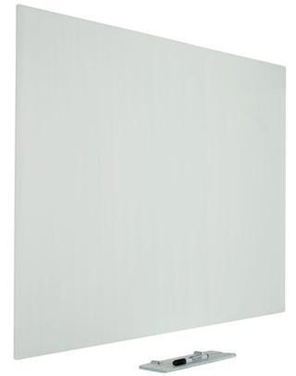 Glasbord Premium met onzichtbare ophang, wit 120x150 cm - SMIT VISUAL