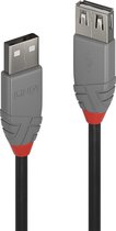 Lindy 36703 câble USB 2 m USB 2.0 USB A Noir, Gris