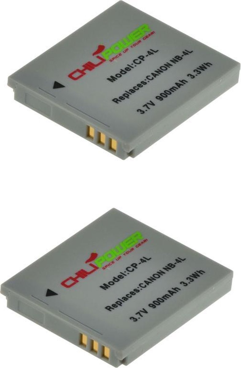 ChiliPower NB-4L accu voor Canon - 900mAh thumbnail 2