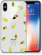 Geschikt voor iPhoneX | Xs TPU Hoesje Avocado