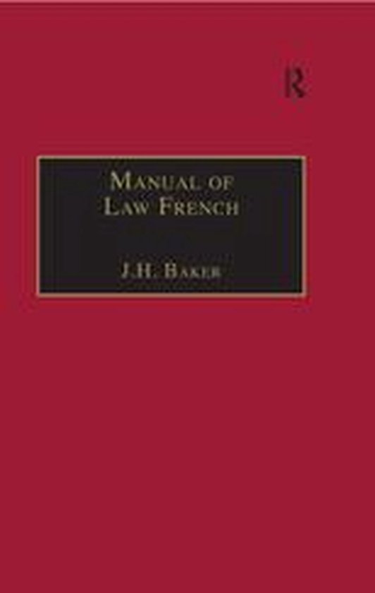 Manual of Law French - cover