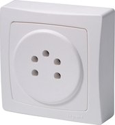 Legrand OTEO opbouw Belgacom telefoon  stopcontact - enkelvoudig - wit