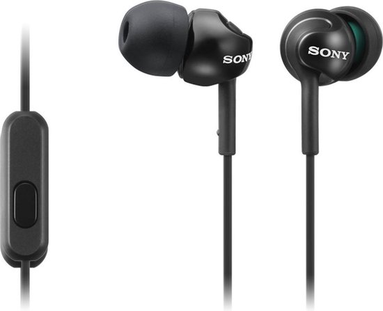 Sony MDR-EX110AP - In-ear oordopjes - Zwart | bol.com