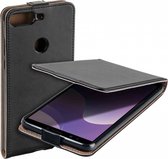 MP case Eco Lederen Huawei Y7 2018 flip case zwart hoesje