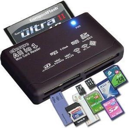 Lecteur usb 2.0 multi carte mémoire : Micro SD / TF M2 MMC SDHC MS Duo -  Noir - Adaptateur et convertisseur - Achat & prix