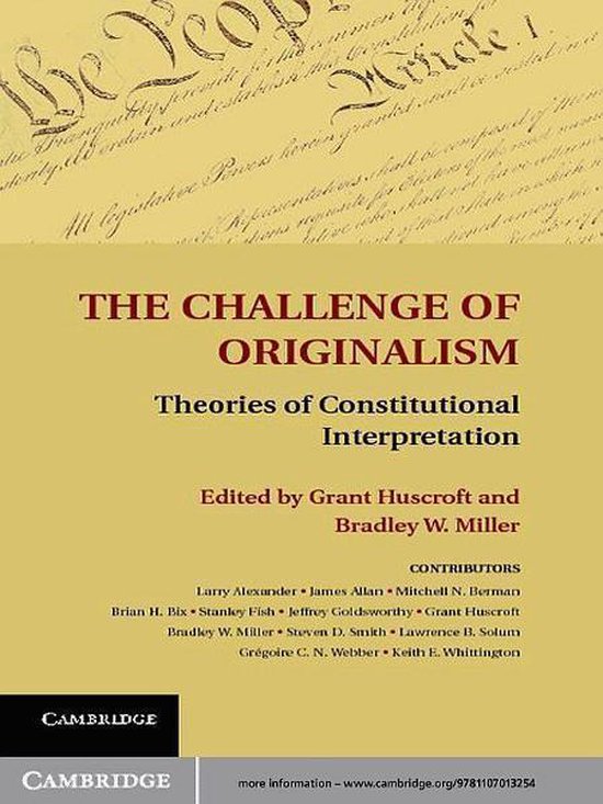 The Challenge of Originalism - cover