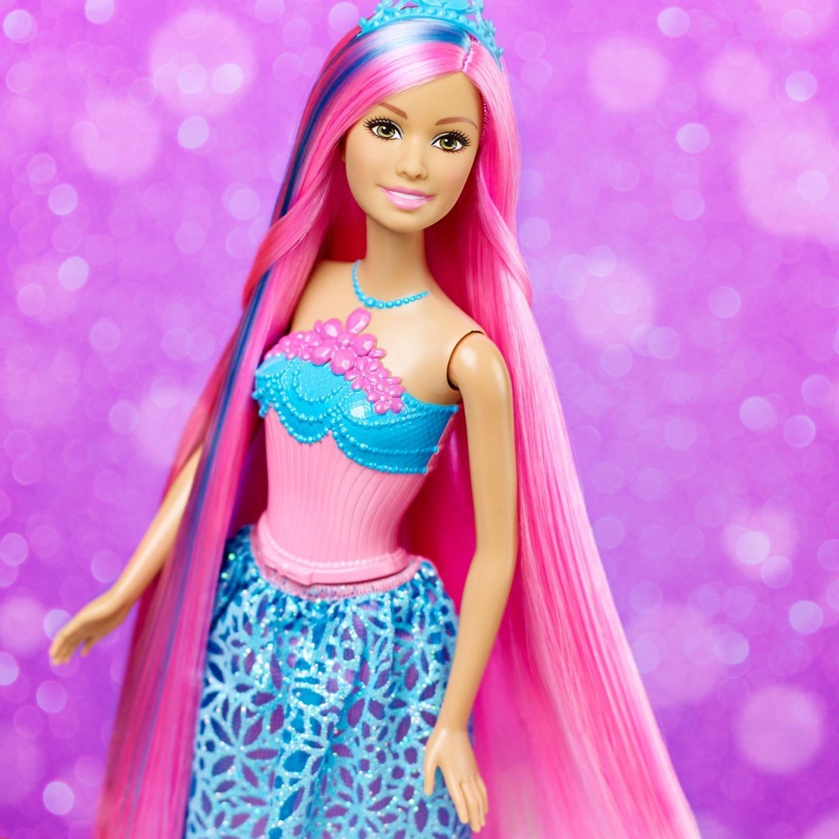 Barbie Bijzonder Lang Haar - Prinses Blauw - Barbiepop | bol.com