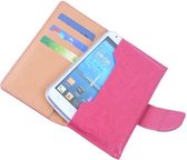Sony Xperia E4 Portemonnee Hoesje Roze - Book Case Wallet Cover Hoes