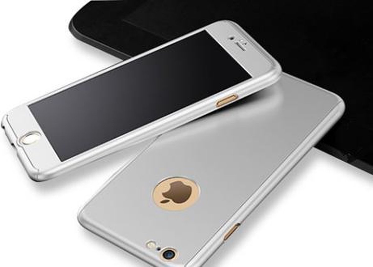 Telefoonhoesje| Telefooncase| Tempered glass voor iPhone 7+ zilver - 360 case
