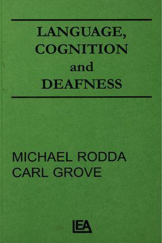 Language, Cognition, and Deafness - cover