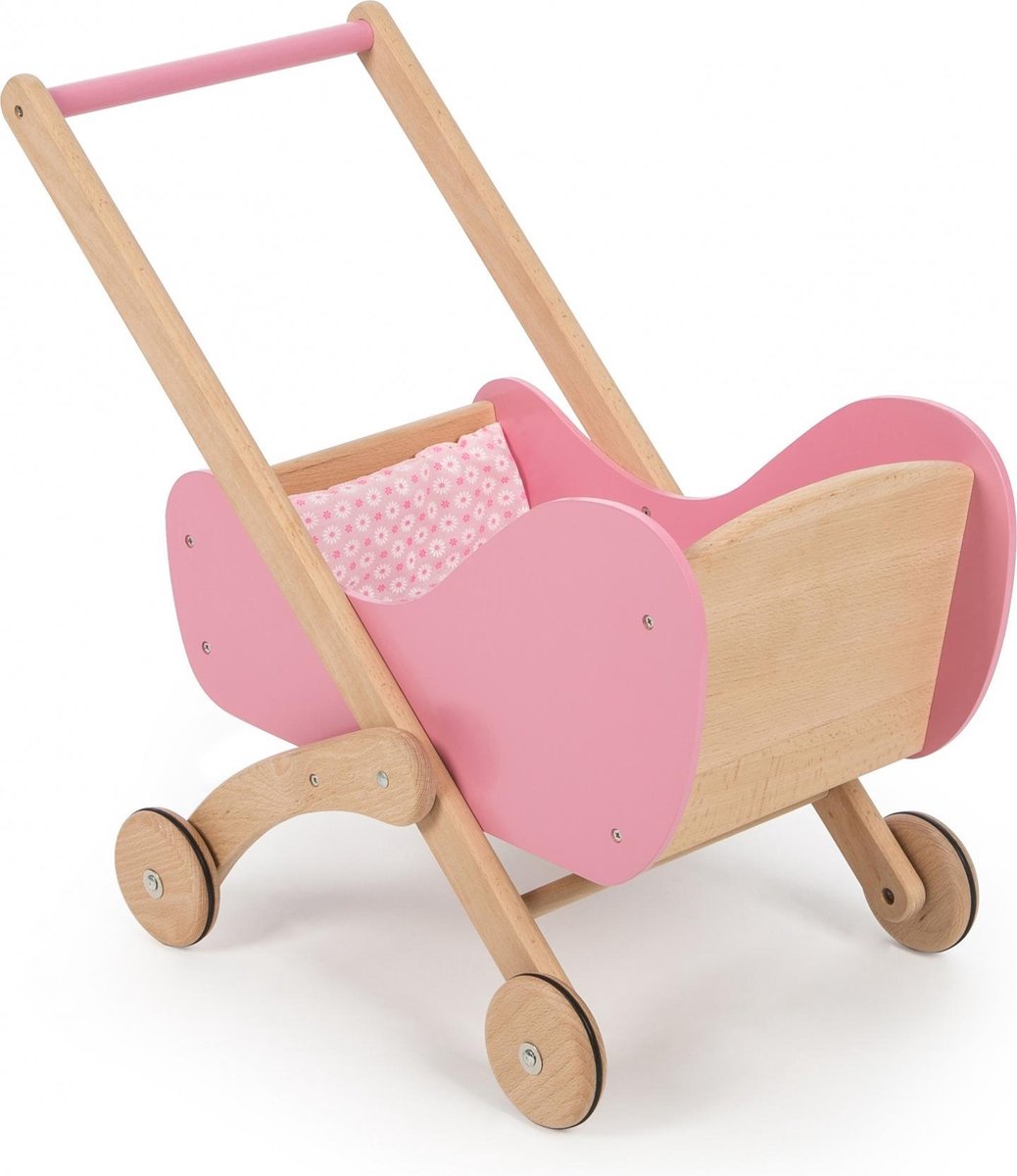 Tidlo Houten Kinderwagen 35 X 55 X 50 Cm Roze