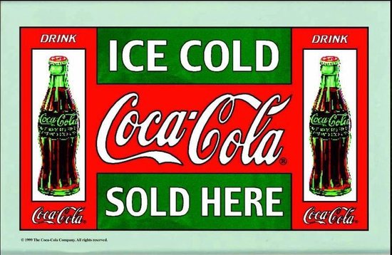 Coca Cola Ice Cold- Sold Here Spiegel, Wandspiegel, Amerika USA