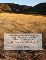 60 Subtraction Worksheets with 2-Digit Minuends, 1-Digit Subtrahends