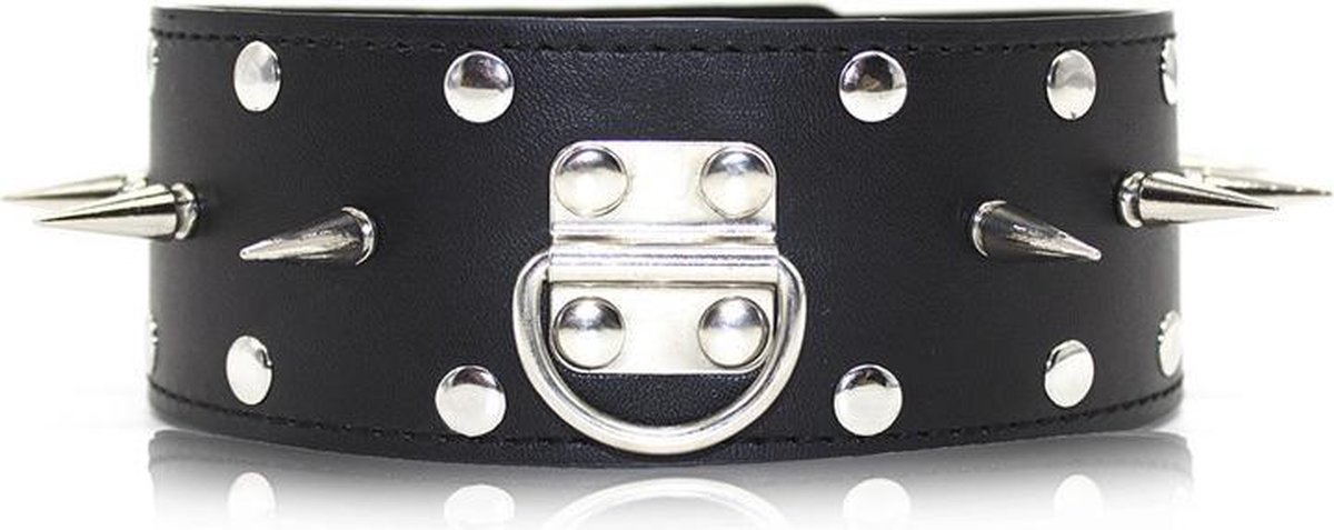 Brede collar met spikes