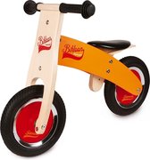 Bol.com Janod Little Bikloon - Mijn Eerste Houten Loopfiets Oranje/Rood - Met Verstelbaar Zadel En Opblaasbare Banden - Geschikt... aanbieding