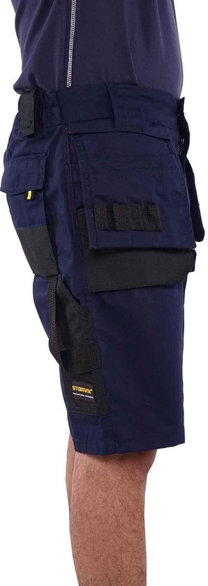STØRVIK Job Pantalon de travail Court Homme - Taille 3XL - Bleu foncé