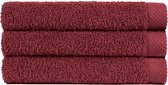 Handdoek 50x100 cm Uni Pure Royal Bordeaux Rood - 4 stuks