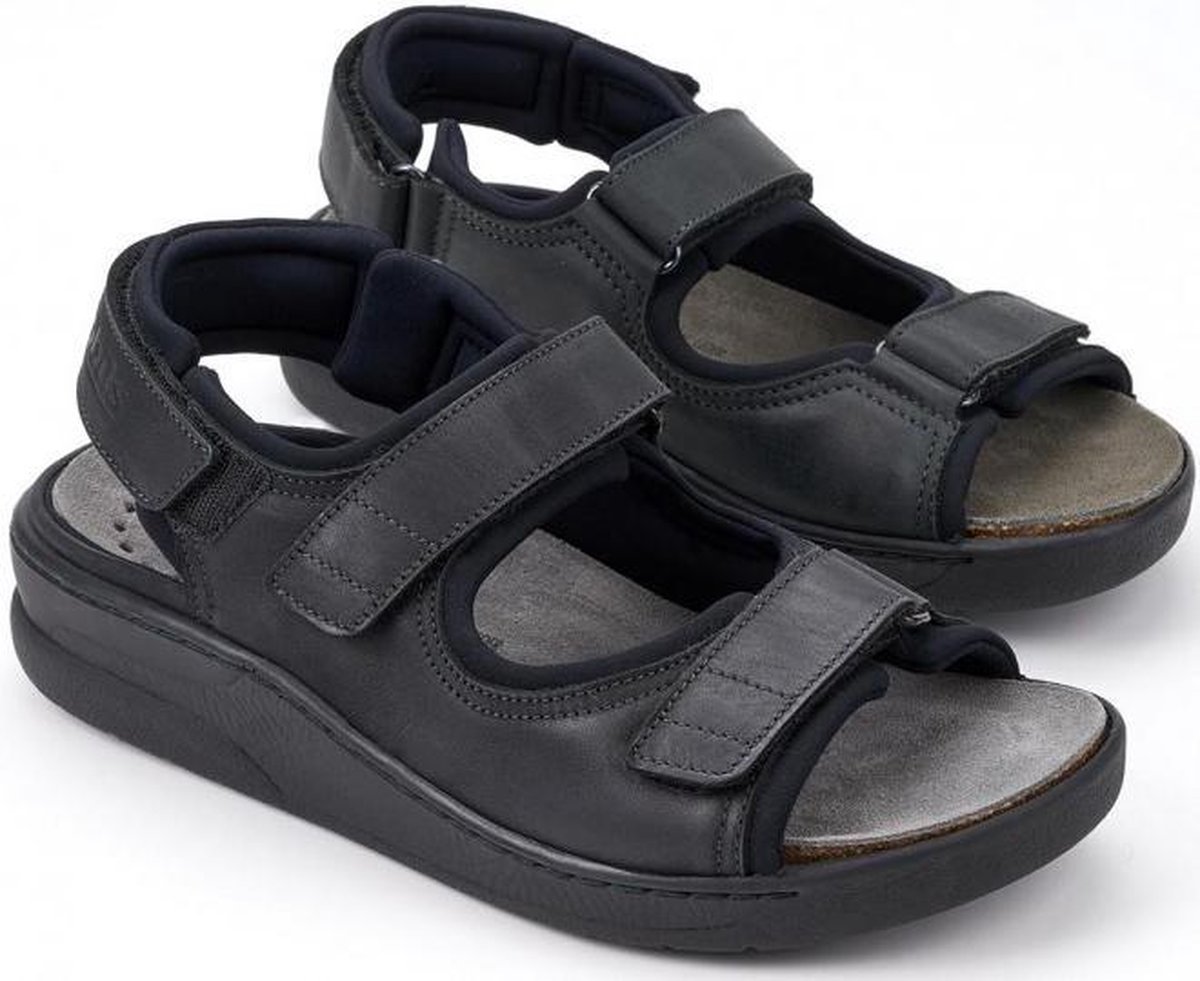 Mobils by Mephisto VALDEN Heren Sandaal Extra Breed Zwart