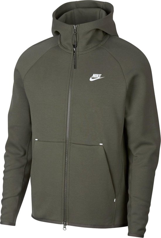 Gemoedsrust Toelating klap Nike Sportswear Tech Fleece Hoody Sportvest casual - Maat L - Mannen - groen  | bol.com