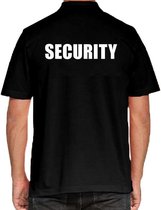 Security poloshirt zwart voor heren - beveiliger polo t-shirt L