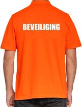 Beveiliging poloshirt oranje voor heren - security polo t-shirt M