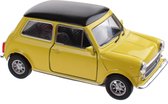 Welly Schaalmodel Mini Cooper 1300 Geel 10 X 5 X 4 Cm