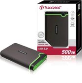 Transcend StoreJet 25M3 500GB - Externe harde schijf / Grijs