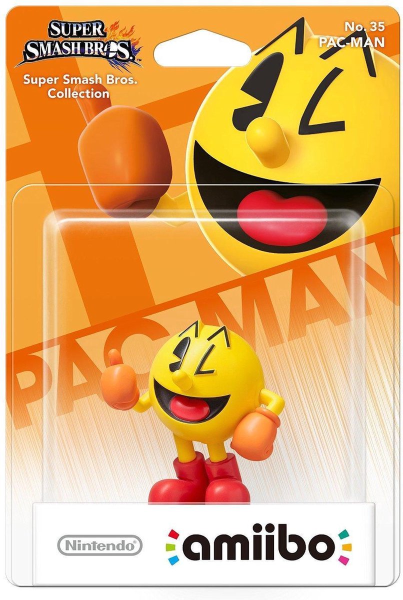 Amiibo Super Smash Bros Collection - Pac-Man - 3DS + Wii U + Switch - Nintendo